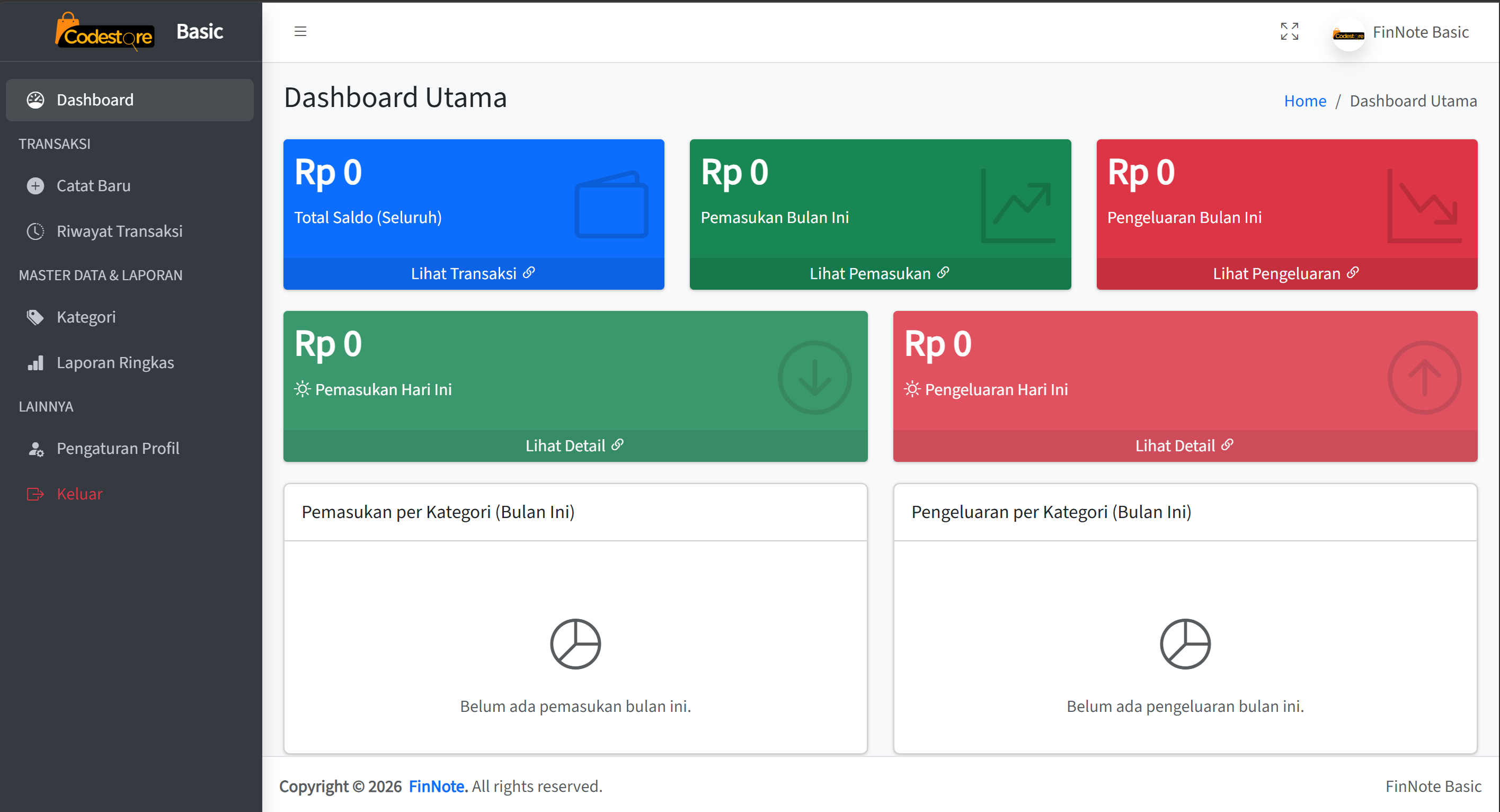 Sourcode Sistem Aplikasi Manajemen Keuangan Berbasis Web Menggunakan Laravel 13